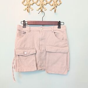 Harper & Ivy Tan Cargo Skirt